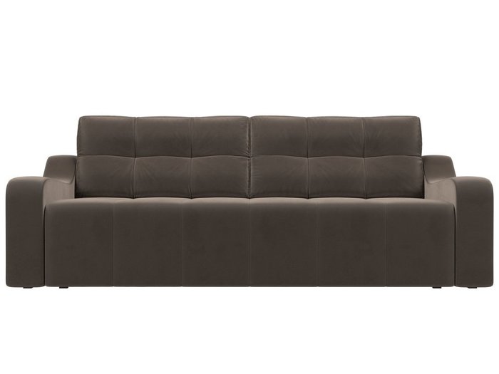 Прямой диван-кровать Итон коричневого цвета - купить Прямые диваны по цене 48999.0