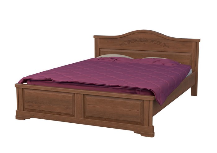 Кровать Эдем из массива ясеня цвета пинотекс 200х200