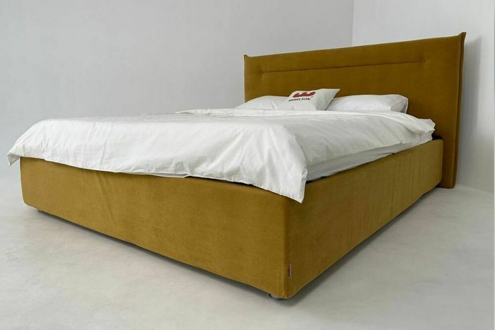 Кровать Альба 160х200 желтого цвета с подъемным механизмом - лучшие Кровати для спальни в INMYROOM