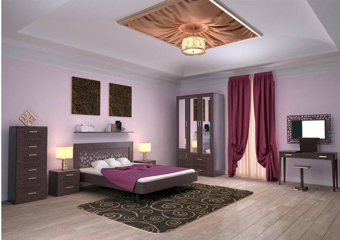Кровать Веро бук-каштан 160х200 - купить Кровати для спальни по цене 51951.0