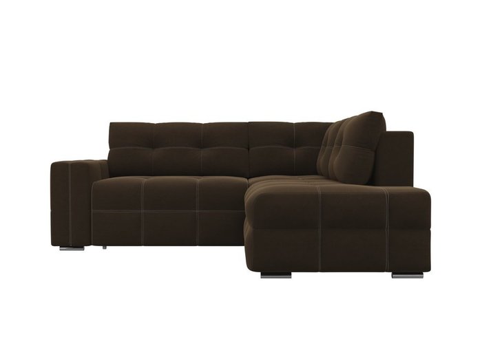 Угловой диван-кровать Леос коричневого цвета - купить Угловые диваны по цене 54490.0