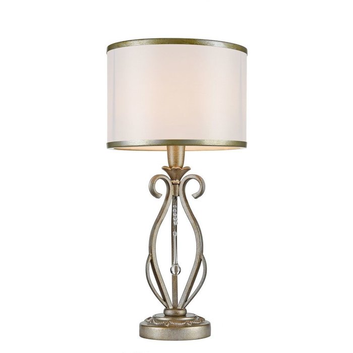 Настольная лампа Fiore с абажуром белого цвета