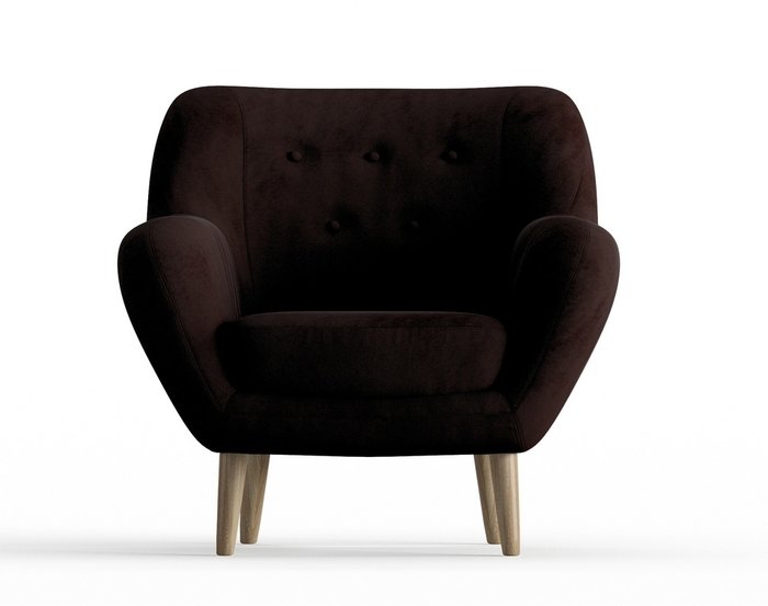 Кресло Cloudy в обивке из велюра коричневого цвета - купить Интерьерные кресла по цене 15250.0