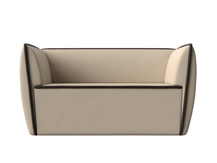 Прямой диван Бергамо бежевого цвета (экокожа) - купить Прямые диваны по цене 26999.0