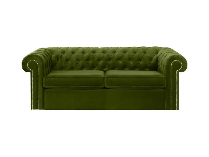 Диван-кровать Chesterfield зеленого цвета
