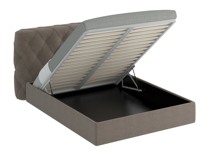 Кровать Ember серо-коричневого цвета 160х200 - купить Кровати для спальни по цене 49490.0
