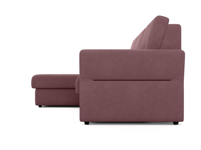 Угловой диван-кровать левый Sonny темно-розового цвета - лучшие Угловые диваны в INMYROOM
