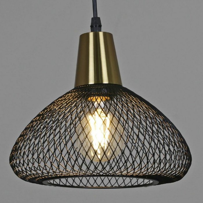 Подвесной светильник 03204-3.9-03 BK+COPPER (металл, цвет черный) - лучшие Подвесные светильники в INMYROOM