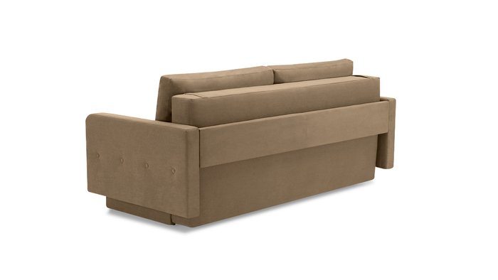Прямой диван-кровать Бостон Лайт светло-коричневого цвета - лучшие Прямые диваны в INMYROOM