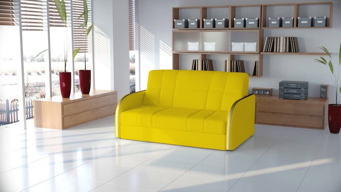 Диван-кровать Пуйл желтого цвета - купить Прямые диваны по цене 64000.0
