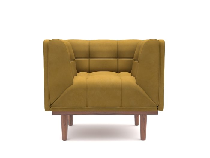 Кресло Грандис горчичного цвета - лучшие Интерьерные кресла в INMYROOM