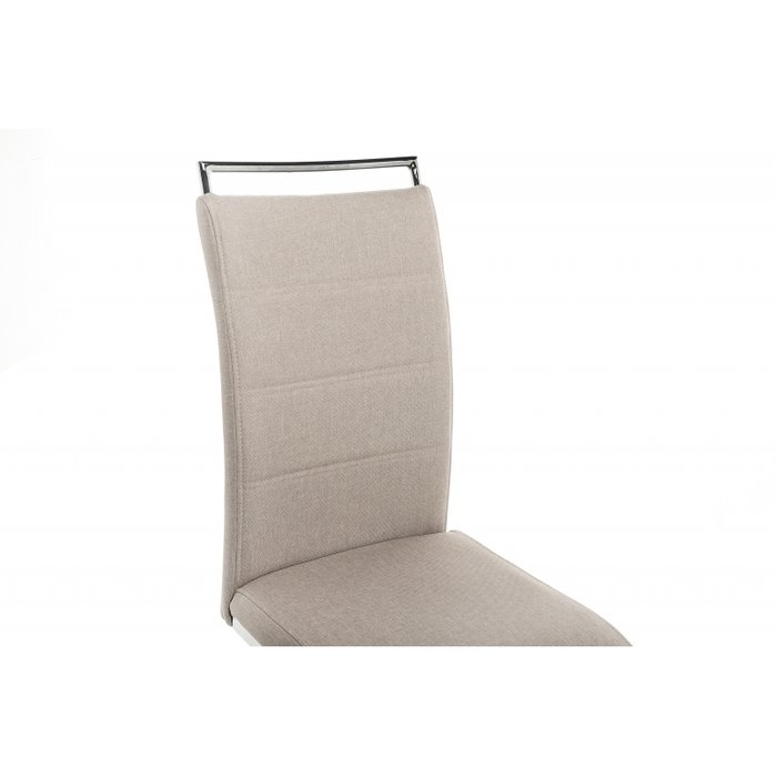 Стул Oddy на металлическом каркасе с обивкой бежевого цвета - лучшие Обеденные стулья в INMYROOM