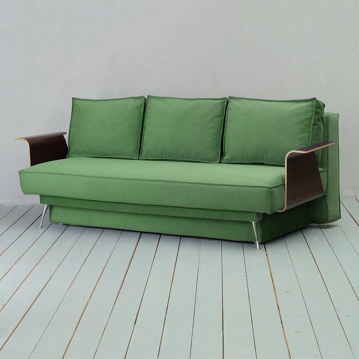 Диван-кровать Модена Galaxy зеленого цвета - купить Прямые диваны по цене 21990.0
