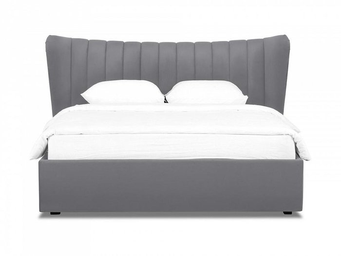 Кровать Queen Agata Lux 160х200 серого цвета - купить Кровати для спальни по цене 94050.0