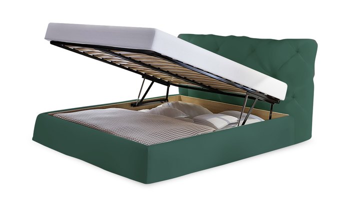 Кровать Тесей 160х200 зеленого цвета - купить Кровати для спальни по цене 51200.0