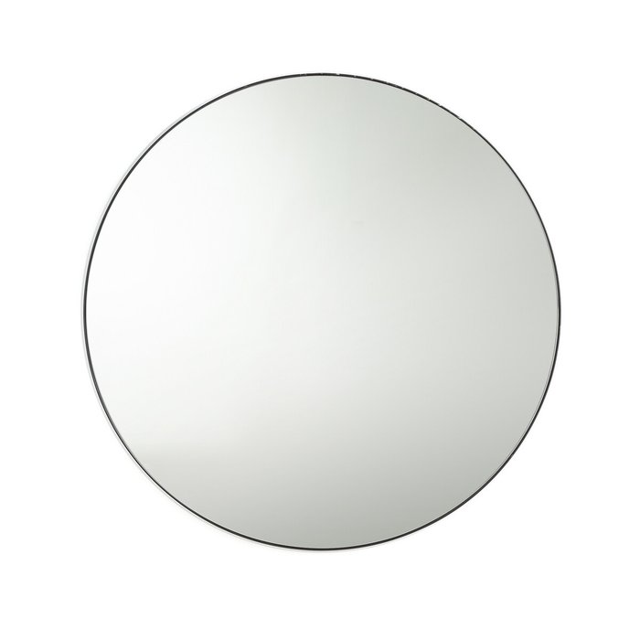 Зеркало круглое с отделкой металлом Iodus черного цвета