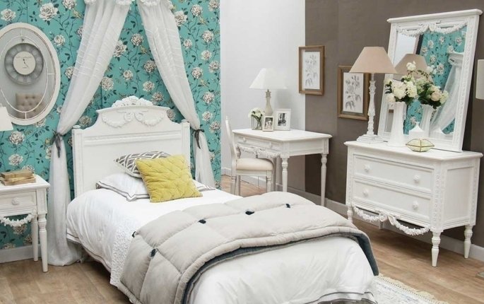 Кровать Будуар белого цвета 90х200   - лучшие Кровати для спальни в INMYROOM