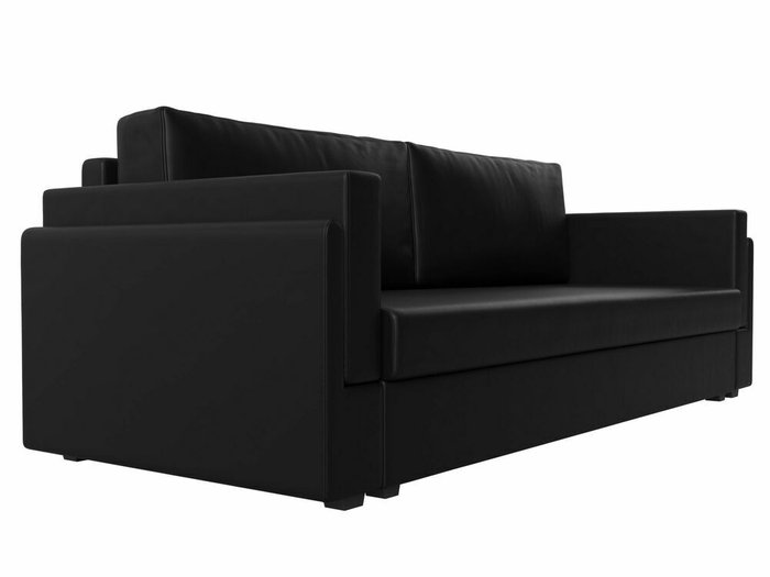 Диван-кровать Лига 007 черного цвета (экокожа) - лучшие Прямые диваны в INMYROOM