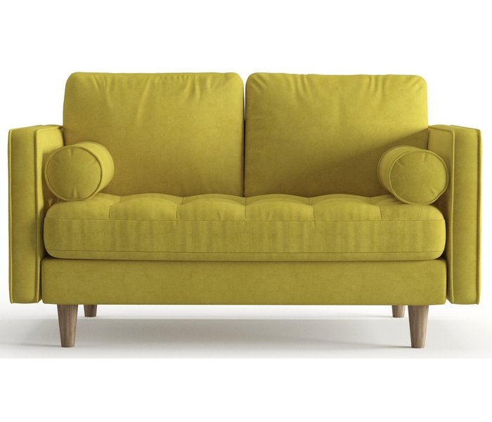 Диван из велюра Асгард желтого цвета - купить Прямые диваны по цене 29990.0