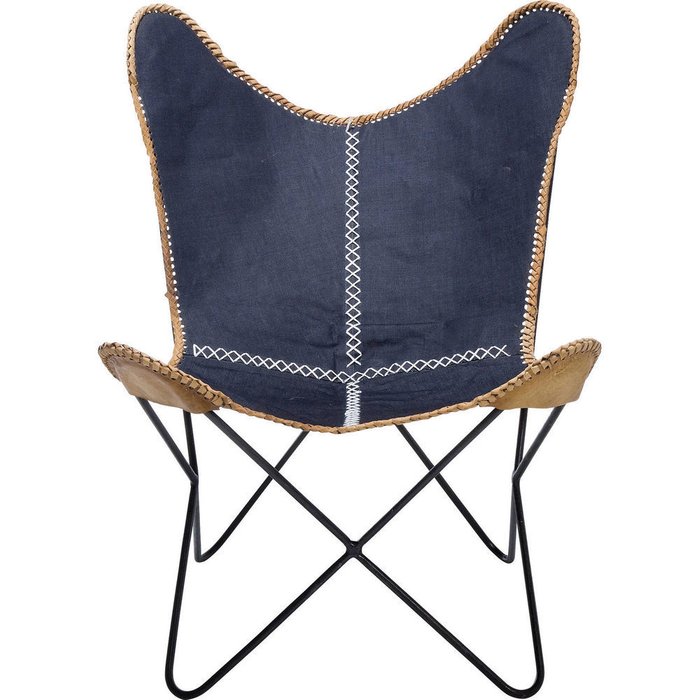 Кресло Butterfly синего цвета - купить Интерьерные кресла по цене 38520.0