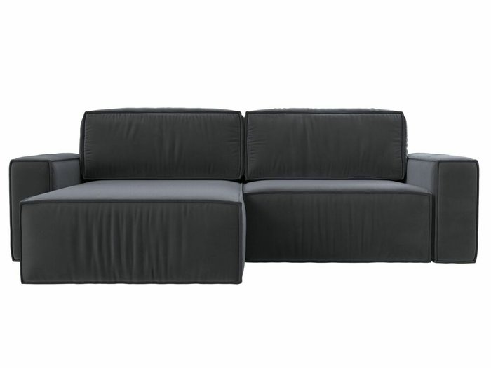 Угловой диван-кровать Прага классик серого цвета левый угол - купить Угловые диваны по цене 78999.0