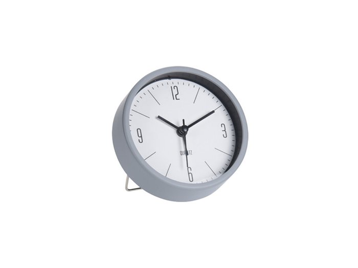Часы-будильник Timer Quartz бело-серого цвета Часы-будильник Timer Quartz бело-серого цвета