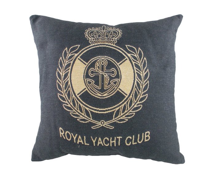 Подушка с надписью Royal Yacht Club Denim 