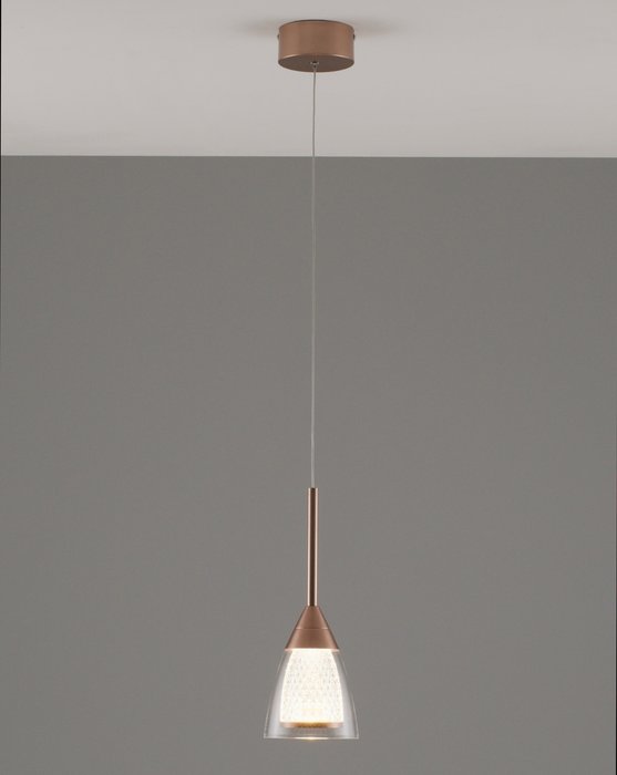 Подвесной светодиодный светильник Leina бронзового цвета - купить Подвесные светильники по цене 6990.0