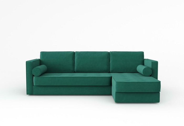 Диван-кровать угловой правый Токке изумрудного цвета - лучшие Угловые диваны в INMYROOM