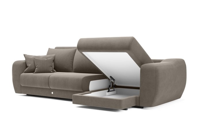 Угловой диван-кровать серого цвета - купить Угловые диваны по цене 270000.0