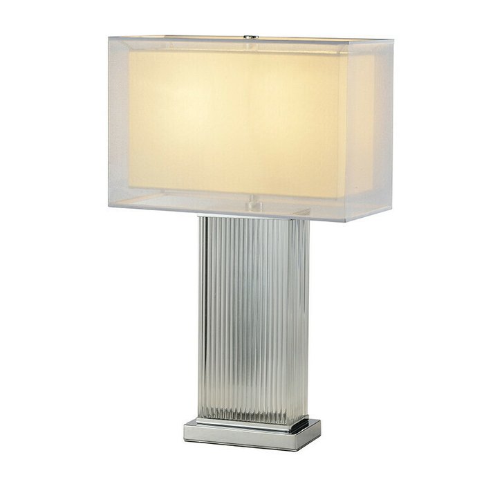 Настольная лампа с бело-бежевым абажуром - купить Настольные лампы по цене 36426.0
