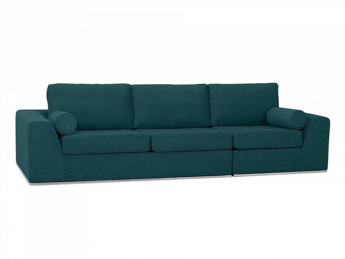 Угловой диван-кровать Igarka сине-зеленого цвета - купить Угловые диваны по цене 151900.0