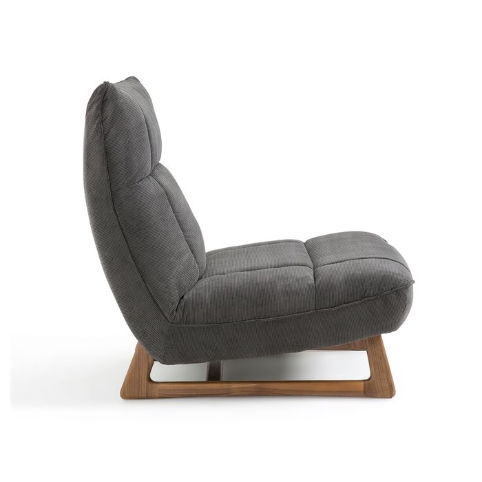 Кресло низкое из вельвета Lafar серого цвета - лучшие Интерьерные кресла в INMYROOM