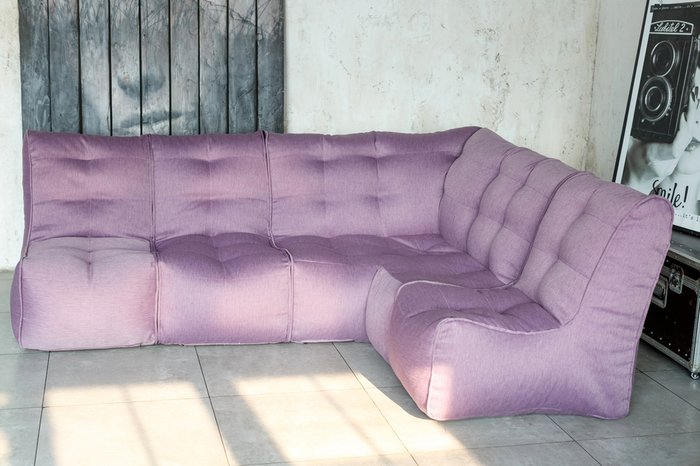 Угловой модульный диван Shape фиолетового цвета - купить Угловые диваны по цене 34990.0