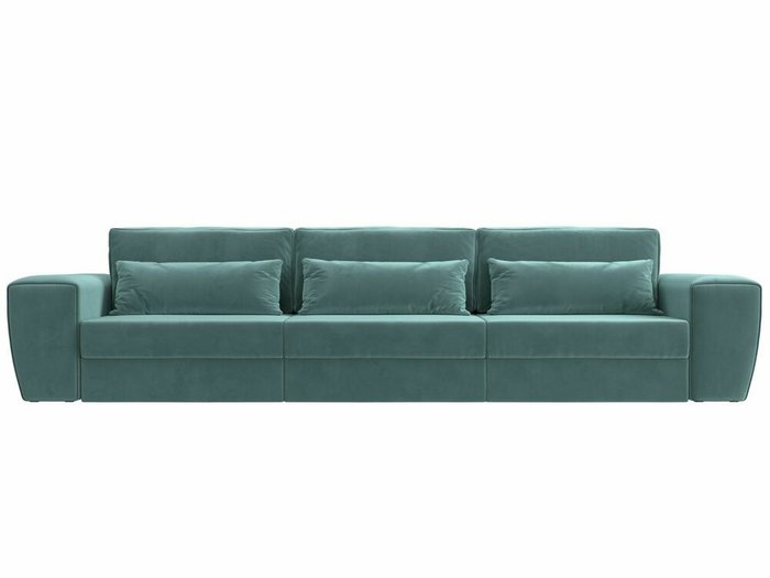 Прямой диван-кровать Лига 008 Long бирюзового цвета - купить Прямые диваны по цене 65999.0