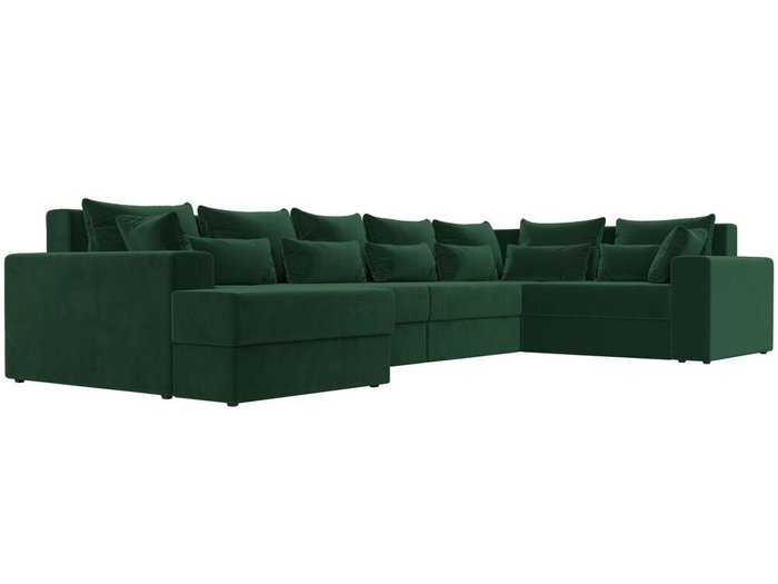 Угловой диван-кровать Майами темно-зеленого цвета левый угол - лучшие Угловые диваны в INMYROOM