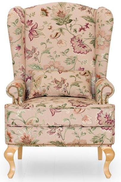 Кресло английское Биг Бен с ушками дизайн 23 на деревянных ножках - купить Интерьерные кресла по цене 41400.0