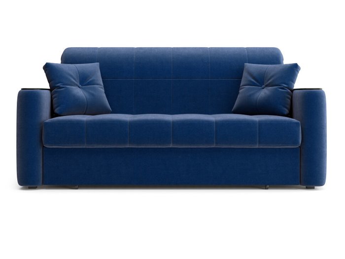 Прямой диван-кровать Ницца синего цвета