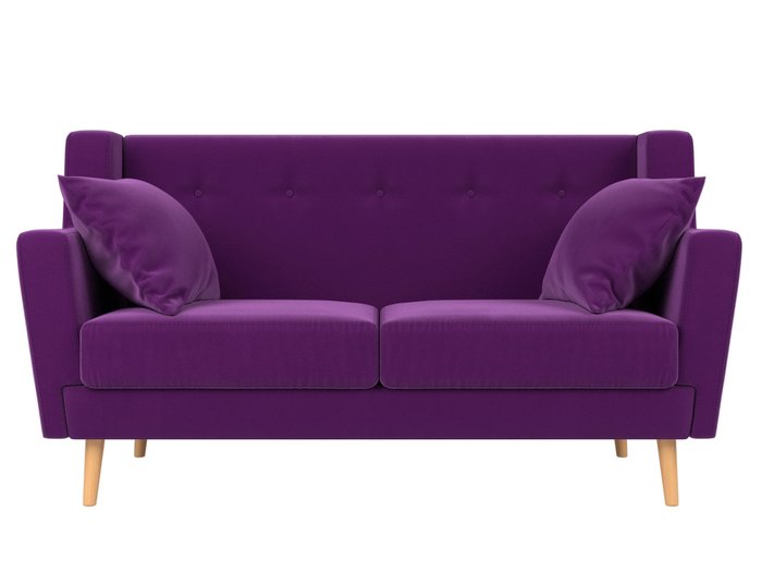 Диван Брайтон фиолетового цвета  - купить Прямые диваны по цене 27999.0