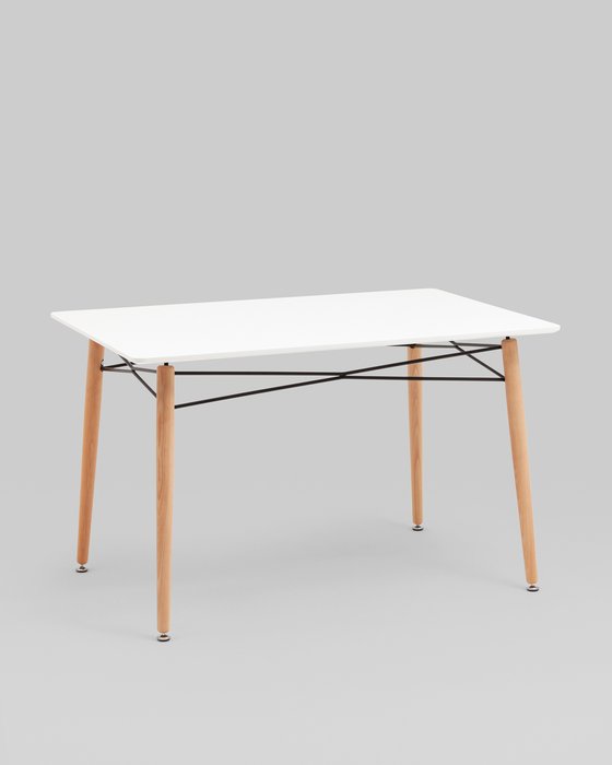 Обеденный стол Dsw Eames белого цвета - купить Обеденные столы по цене 13990.0