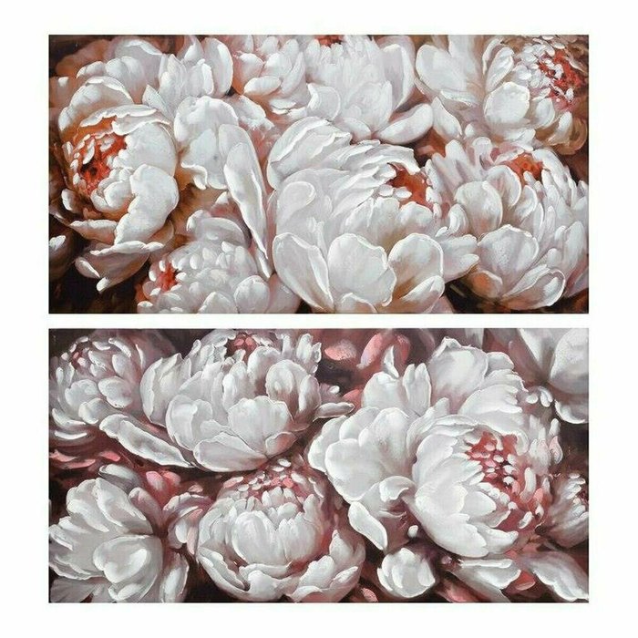 Картина 120 x 3 x 60 cm Цветы романтик (2 штук)