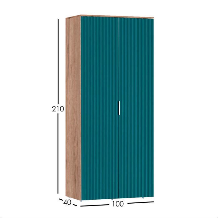 Шкаф распашной для одежды Ингрия 6 синего цвета - лучшие Шкафы распашные в INMYROOM