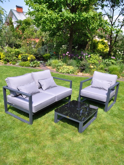 Комплект садовой мебели S серого цвета - купить Комплекты для сада и дачи по цене 198070.0