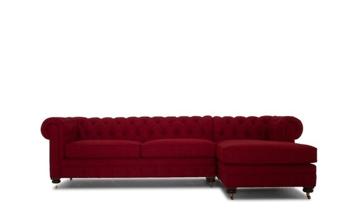 Модульный диван красного цвета