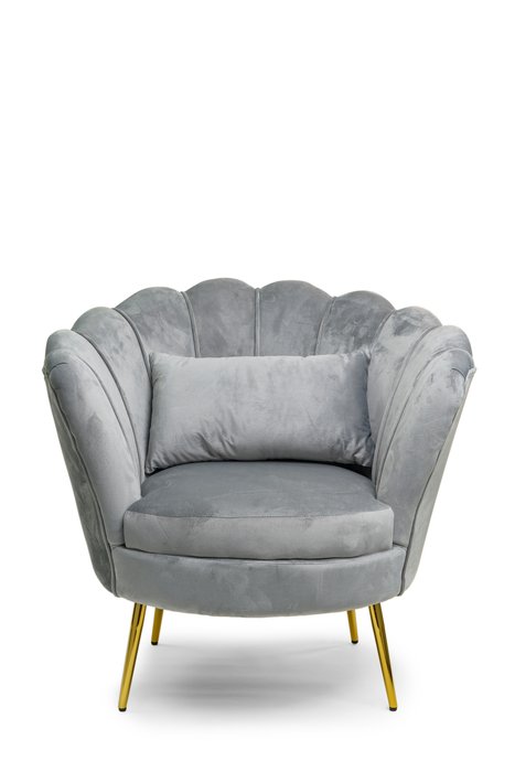Кресло Lotus серого цвета - купить Интерьерные кресла по цене 39200.0