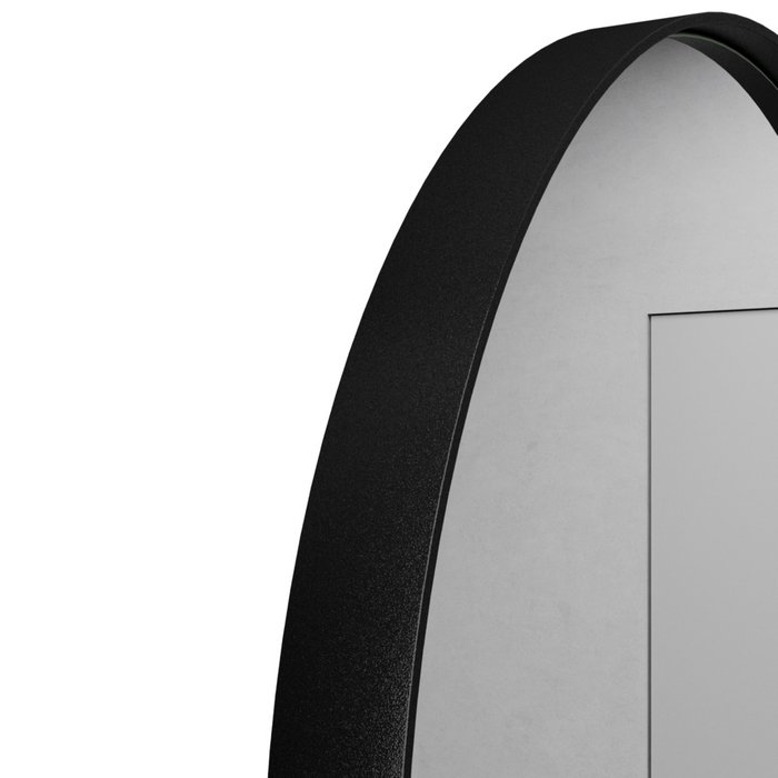 Дизайнерское настенное зеркало Nolvis L в тонкой металлической раме черного цвета - лучшие Настенные зеркала в INMYROOM