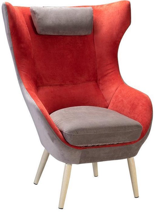 Кресло Сканди-2 Бриг серо-красного цвета