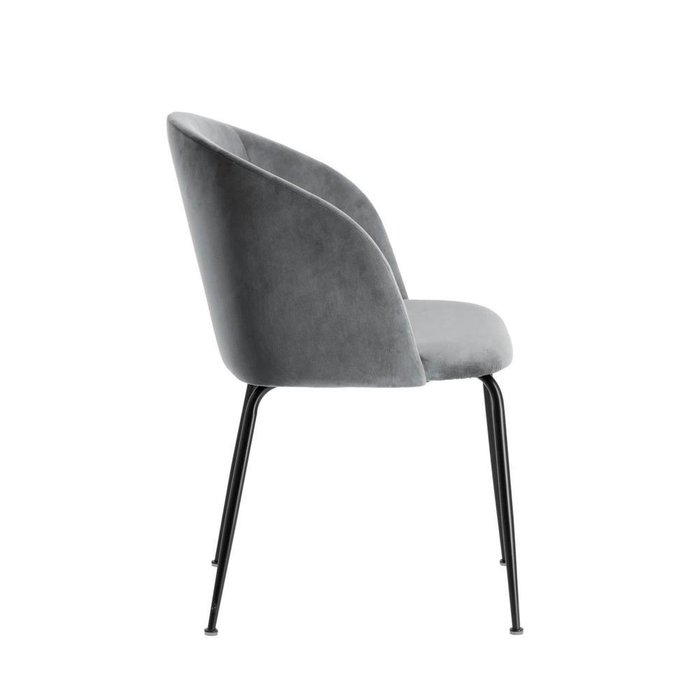 Мягкий стул Ludelina grey velvet серого цвета - купить Обеденные стулья по цене 15990.0