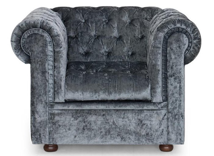 Кресло Честерфилд Richmond Hill серого цвета - купить Интерьерные кресла по цене 40550.0