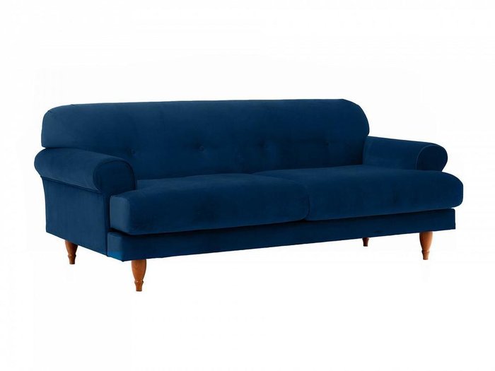 Диван Italia темно-синего цвета  - купить Прямые диваны по цене 70740.0